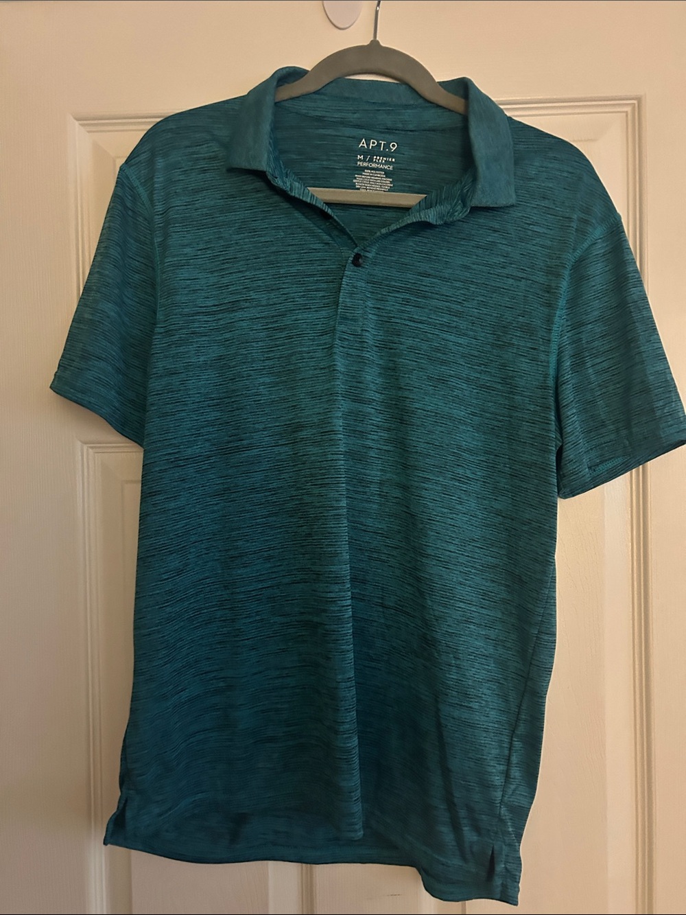 Apt. 9 Men's Teal Space-Dye Polo Shirt